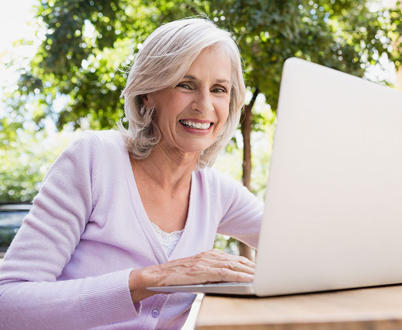 Woman on computer