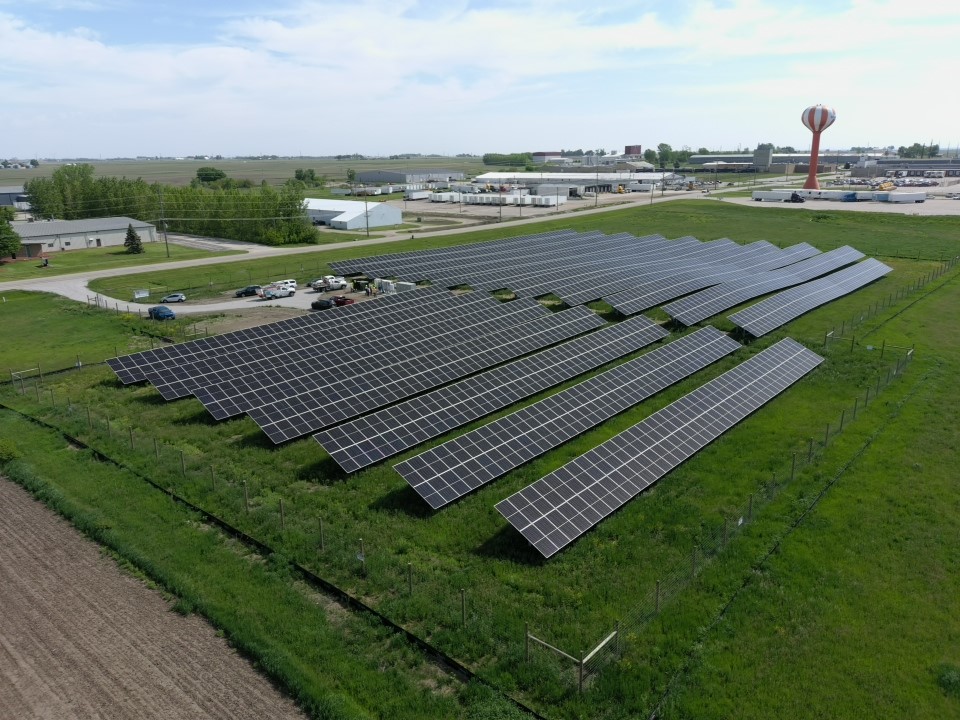 Drone photo of Fareway Solar Field