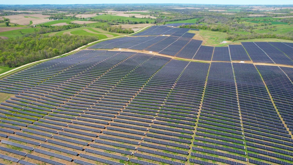 Aerial view of Grant County Solar Project