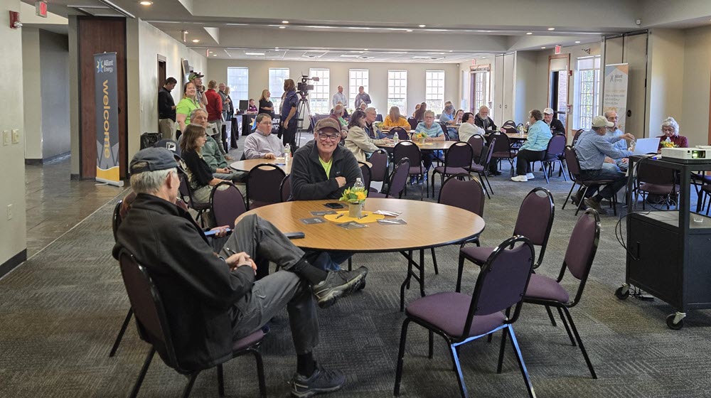 Crowd seated at event