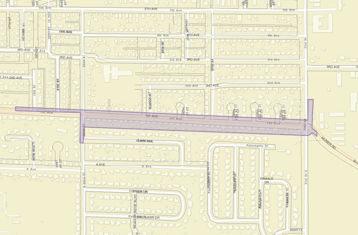 map of construction area