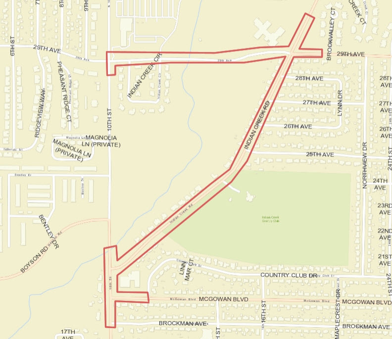 map of construction area