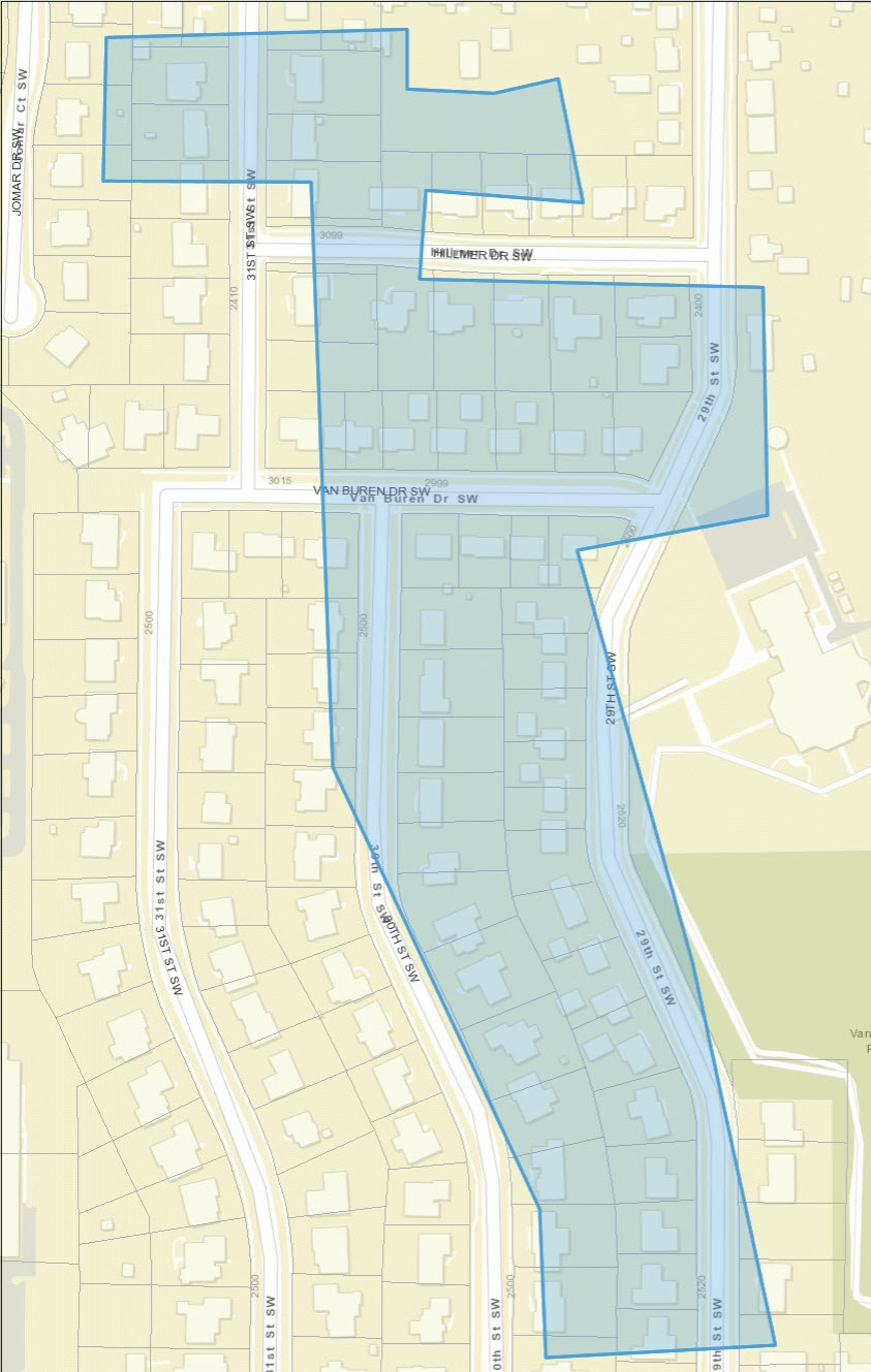 map of construction area