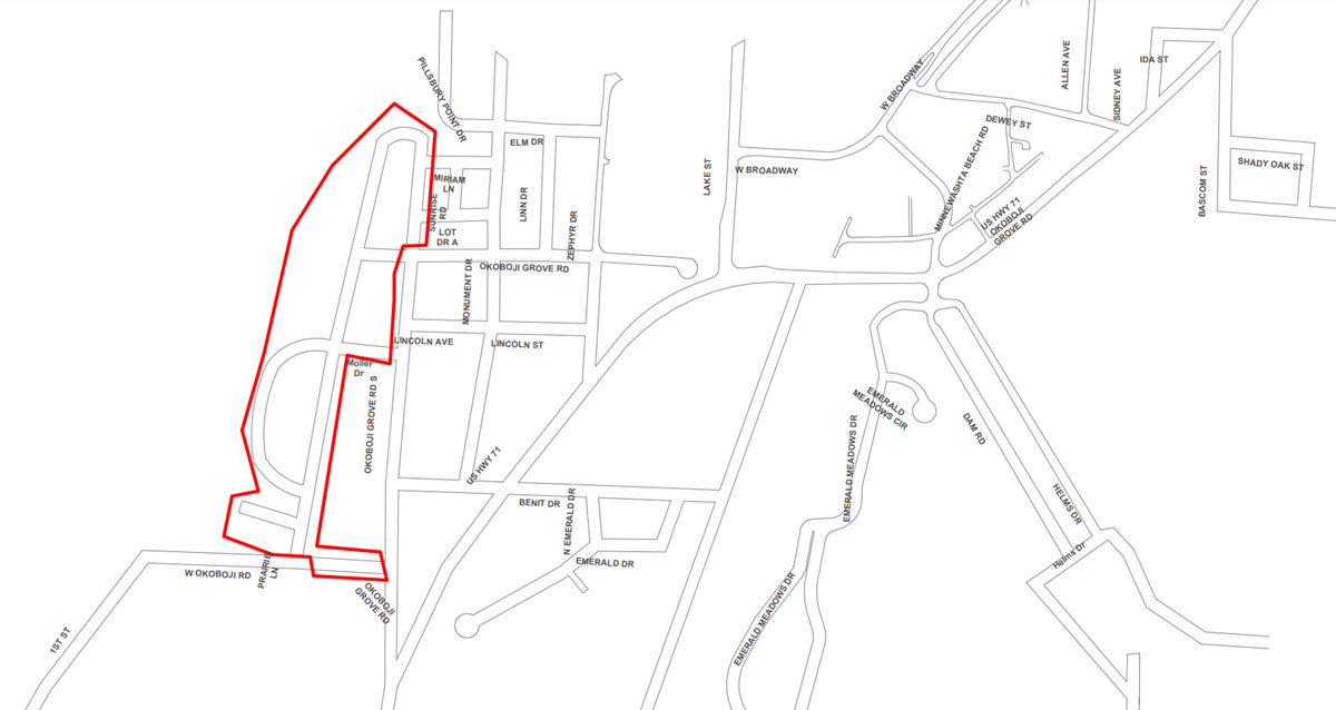 map of construction zone