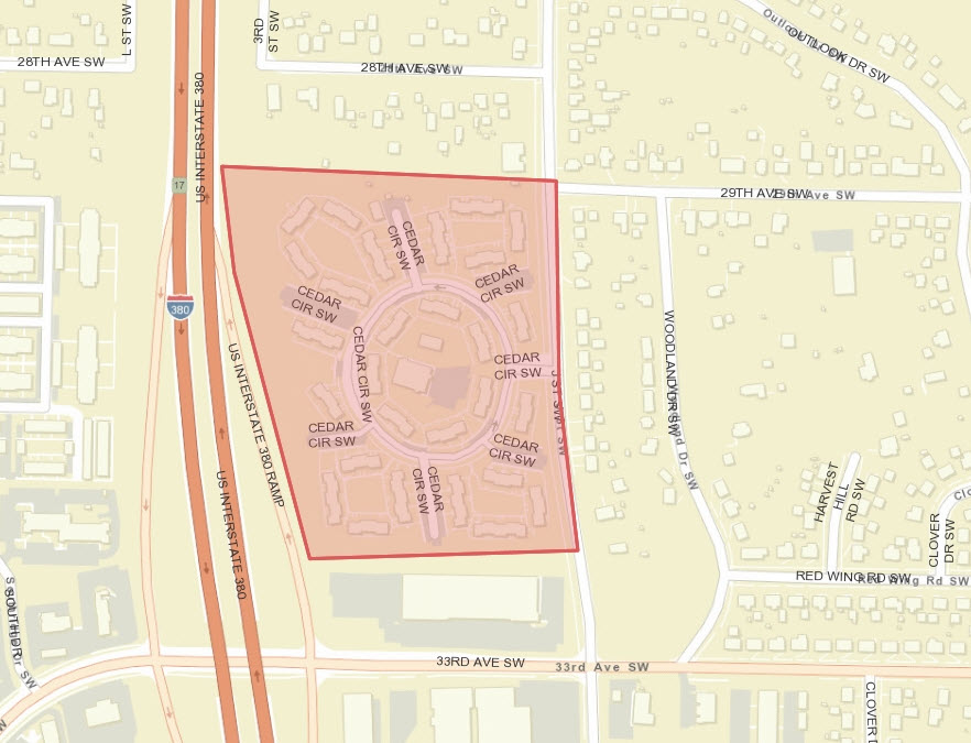 map of construction area