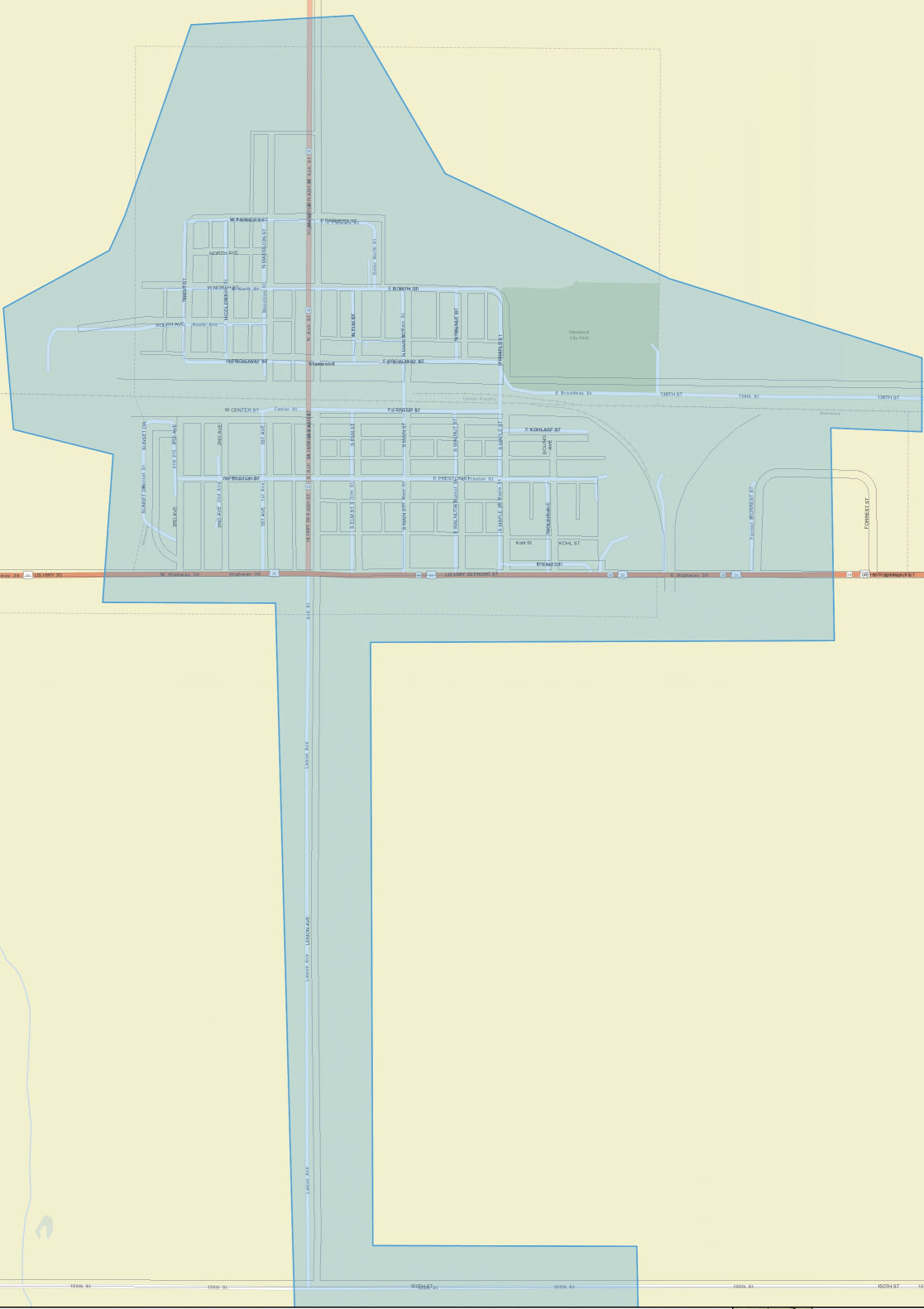 map of construction area