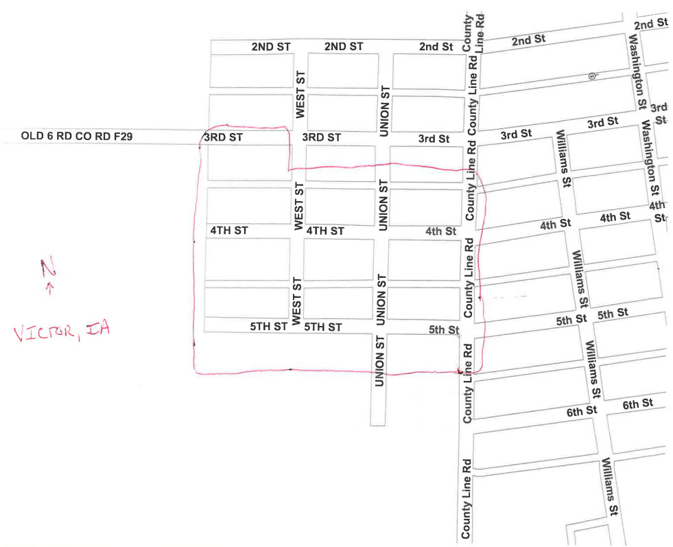 map of construction area