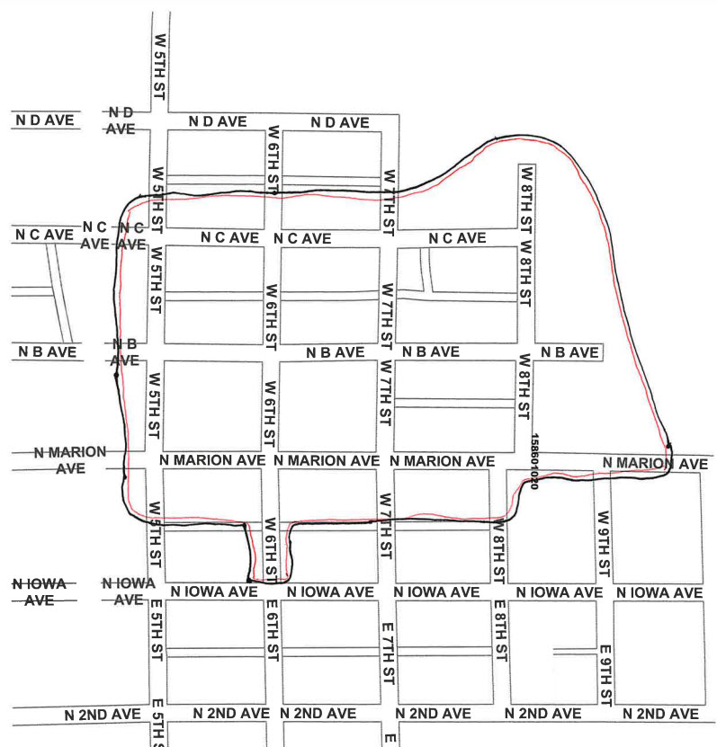 map of construction area