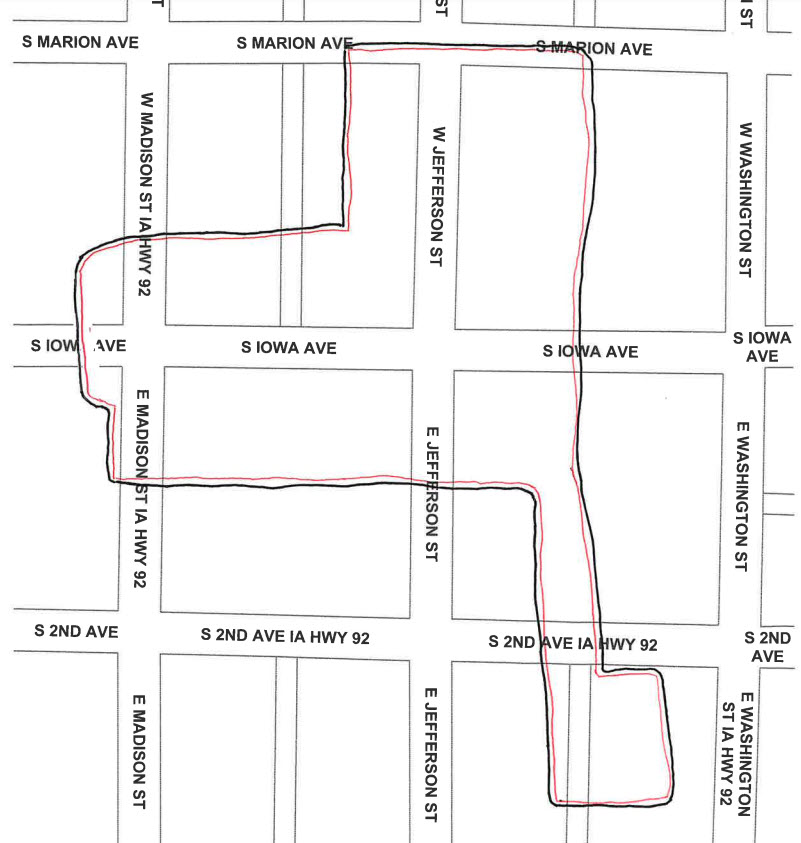 map of construction area