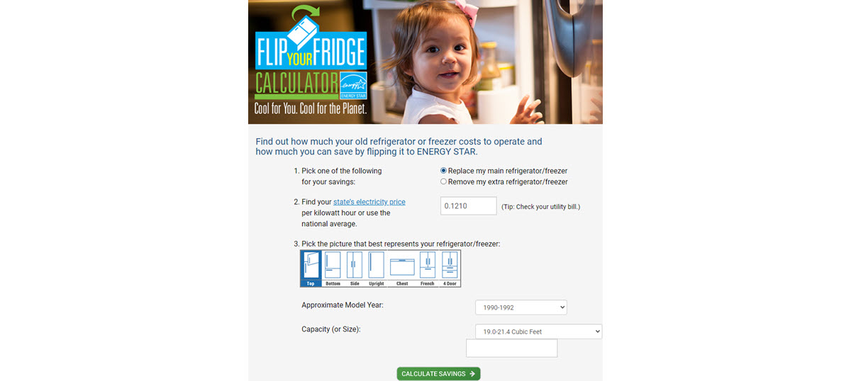 screenshot of an online calculator tool